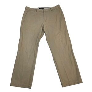 Banana Republic Men's Tan Beige Straight Leg Chino Khaki Trousers Pants Size 35